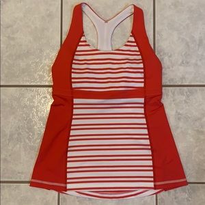 Lululemon Stripe Racerback Tank Top  S 4 6